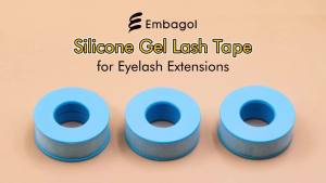 Blue Lash Tape 0.49in x 3.9yds Waterproof Adhesive Tape for Eyelash Extensions Sensitive Silicone Gel Microporous Easy Tear Breathable Hypoallergenic