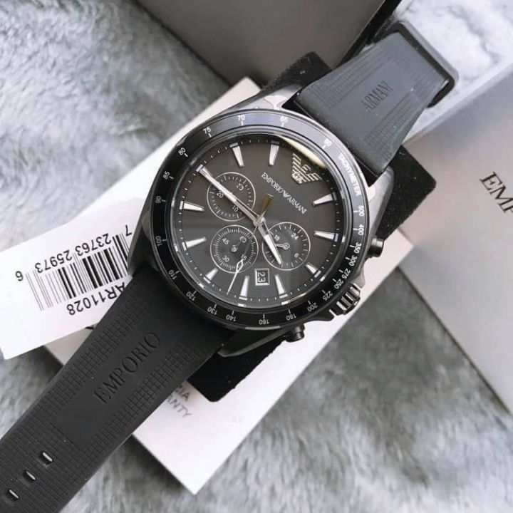 Emporio Armani Black Rubber Strap Watch AR11028 Lazada PH