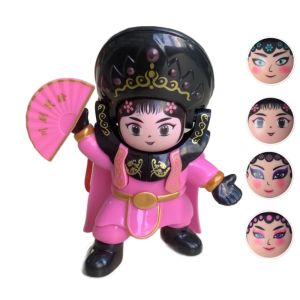 BEIBEI Sichuan Opera Opera Face Changing Doll Traditional Face Change Opera Face Makeup Toy Collectible Model DIY Crafts Face Changing Toy Friends Birthday Gifts