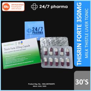 Healthmax Thisrin Forte 350mg Capsule Milk Thistle silymarin Liver Tonic Hati Thirsin