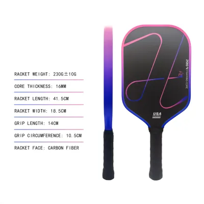 Honolulu J6CR Pickleball Paddle 16MM EPP Core vs PP Honeycomb Durable T700 Carbon Fiber Surface Easy Control Solid Power for Beginners Intermediate Advanced Players
