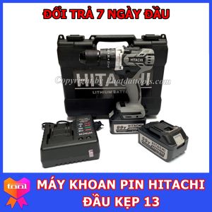 Máy khoan vặn vít HITACHI đầu kẹp 13mm - Động cơ từ - Bao khỏe bao bền - Bảo hành 6 tháng