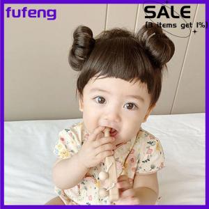 fufeng Baby Wig Braid Hairband wig for kids baby headband baby hair Children Bangs Head Buckle COS Hair Accessories Baby