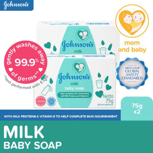 Johnsons Milk Baby Soap 75g x 2 - Bar Soap Baby Essentials Baby Care
