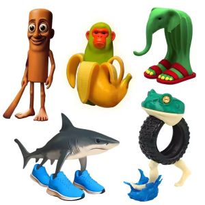 Funny Italian Brainrot Animals Keychains for Accessories Funny Sigma Skibidi Rizz Cat Meme Creative Keyrings Fans Friends Gifts