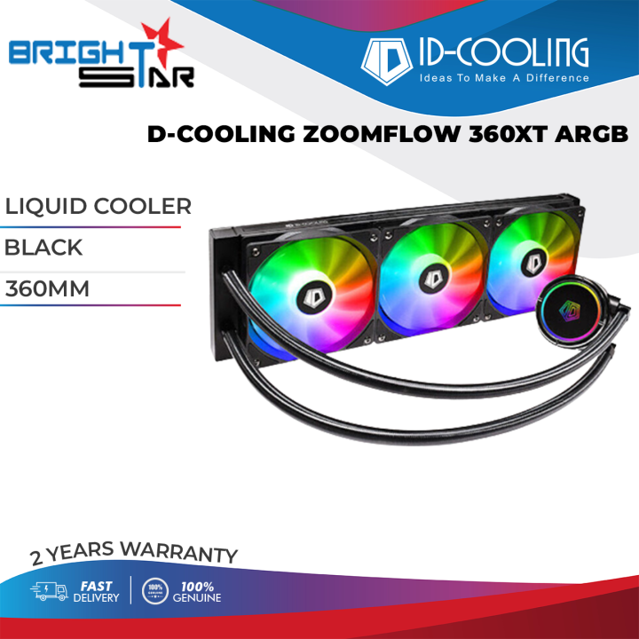 ID-Cooling Zoomflow 360XT 360mm ARGB AIO Liquid CPU Cooler Black / Snow ...