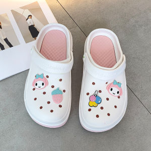 Best Selling Ladies Non-Slip Soft Sole Cute Cartoon Beach Sandals Korean Style Breathable Slip On Sandals For Women