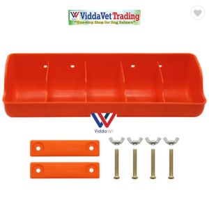 Viddavet Plastic Piglet Feeder 5 holes Plastic Nursery Pig Feeder 5 holes pvc piglet feeder stainless piglet feeder