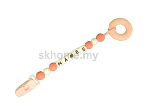 Premium Food Grade Pacifier Clip Chain Teether Soother Baby with name Tali Puting Bayi