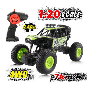 【Local Stock】1:20 RC Car 2.4GHz Cheetah King Remote Kereta Control Rock Crawler Pick Up Truck High Speed Rechargeable Off Road| DaQueen