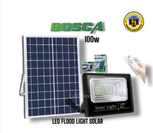 BOSCA 100W LED Flood Light Solar Panel Remote Control Waterproof IP65
