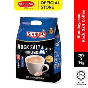 MEET U Rock Salt Himalayasan Coffee | Kopi Segera Pracampur Garam Batu Himalayasan (28s x16g) HALAL