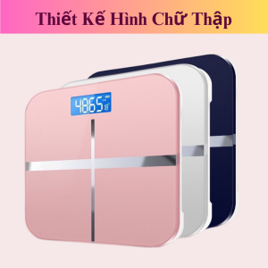 Cân Điện Tử Sức Khoẻ Hình Chữ Thập Mặt Kính Cường Lực Tối Đa 180Kg