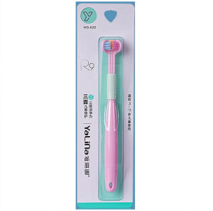 ✅Kids Three-Sided Toothbrush 4-12 Years Yalina Oral Care Brush / Ultra Fine Soft Bristle Deep Cleaning