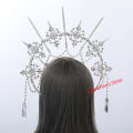 Women's Halo Crown Mary Goddess Headband Goddess Pointer Moon For Wedding Party Evening Photo Hair Hoop. 