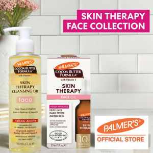 Palmers Cocoa Butter Skin Therapy Oil Facial Care Bundle - Cleansing Oil 190ml Face Oil 30ml
