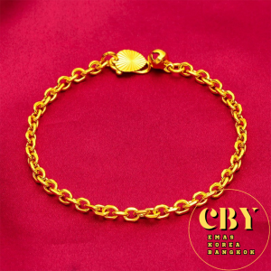Emas Bangkok Emas Korea 24K Bracelet Ring Gold Plated Rantai Gelang Tangan & Cincin Emas Sadur Perempuan emas 916 C