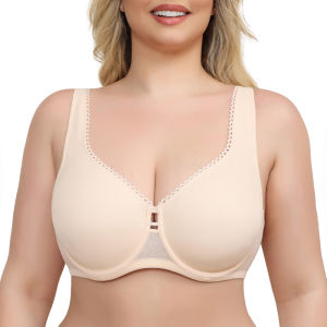 Sheroine Plus Size Underwire Bra Full Coverage Support Comfortable Lace for Women Unpadded Large Bust Minimizer with Wide Strap2026