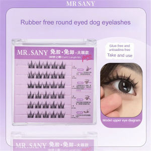 NIKUNX ขนตาคลัสเตอร์ติดกาวความจุมากขนตาปลอมที่ติดขนตาปลอมทานตะวันสิบแถวไม่ติดกาวสำหรับขี้เกียจ