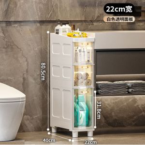 Toilet Slim Cabinet Gap Bathroom Cabinet Storage Rack Trolley Narrow Storage Cabinet Toilet Organizer Kitchen Gap Multi-Layer Storage Rack Toilet Floor Trolley Waterproof