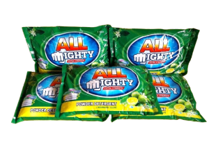ALL MIGHTY Extra Strength Powder Detergent Calamansi Scent 1 Kilogram per Pack Green Pack  [Wholesale Price] (5 Pieces)