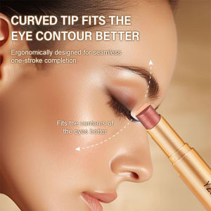 Three-color Gradient Eyestick 24H Waterproof & Smudge Proof Velvet Pearl Finish Beginner-Friendly Makeup Stick (All-Day Stay/Sweatproof)