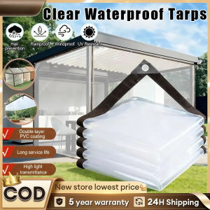 Plastic PE Film Thickened Transparent Rainproof Shade Cloth Tarpaulin Outdoor Canvas Cover Tent 透明篷布
