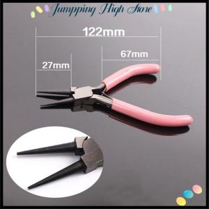【Jumpping】 คีมขนาดเล็กในแนวทแยงกลมโค้งงอจมูกงานฝีมือประดับลูกปัดฉนวนคีมตัดสำหรับทำเครื่องประดับ