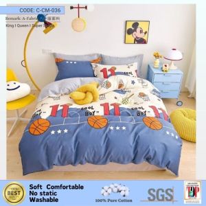 DREAMLUX 2200Tc 100% Pure Cotton Bedsheet King 4In1 | No Comforter | Cadar Kartun Flower Bedding