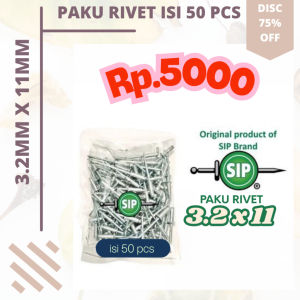 Paku Blind Rivet 3.2 x 11 mm Brand SIP 440 / Paku Ripet 3.2 x 11 mm Eceran 50 pcs
