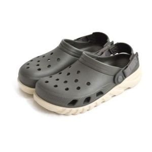 Giày sục crocs chuẩn xịn chống hôi chân nhựa tế bào êm mềm đúc liền khối siêu bền đi mưa lội nước đi biển Crocs band Duet Max II clog màu ghi