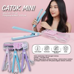 Catokan rambut Mini Karakter 2 in 1 Catok Moke Curly hair - Catokan Mini Alat Catok Rambut Mudah Dibawa