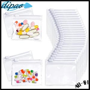 【dipao】 5pcs Pouch Bags Zippered Pouch Reusable Clear Bags Self Sealing Travel Organizer Storage