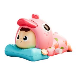 XYAX Học bò Đồ chơi cho bé tập bò Leo núi bằng đồng hồ Đôi mắt to Vịt đi bộ xoay người Đồ chơi trẻ em Phim hoạt hình Búp bê tập bò Đào tạo