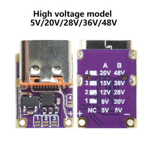 Aideepen PD3.0 PD3.1 QC3.0 Fast Charging Module DC 5V/9V/12V/15V/20V/28V/36V/48V Default 5V Output Voltage Trigger PD to DC Fast Charging Module Type-C Inter