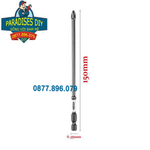 Mũi Bắn Vít Đầu Bake Chữ Thập PH2 Thép D2 Công Nghiệp Siêu Cứng Từ Tính Cao Chân Lục Giác Ngắn