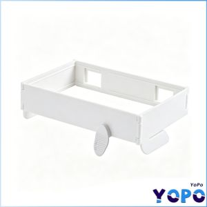 YoPo 1Pcs Foldable Trash Bag Holder Wall Hanging Storage Rack Household Kitchen Waste Bag Bracket White