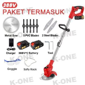 K-ONE 688V/388V/88V Mesin potong rumput baterai dg roda Mesin pemotong rumput listrik pemotong rumput elektrik mesin pemotong rumput tanpa kabel