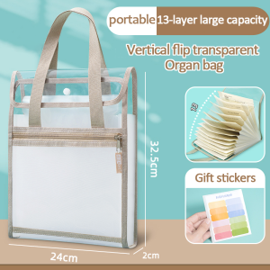 13-Layer Handle Folder A4 File Organizer Expanding File Folder Portable Folder Bag School supplies