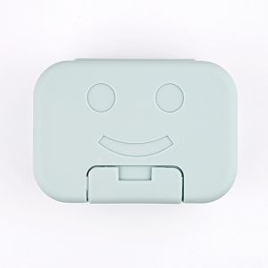 Smiling Face Soap Box Dish Waterproof Travel Portable Plastic Case Seal Soap Holder with Lid