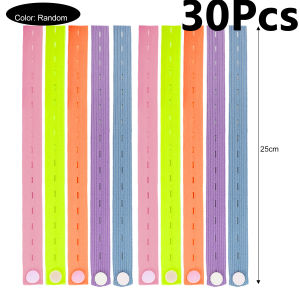 【On Sale】50Pcs Clothes Storage Elastic Band Straps Pull Roll Belts with Buckle Pants Sweaters Quilt Binding Belt Wardrobe Organizer