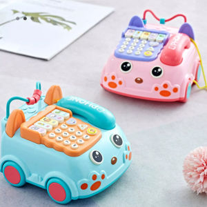 Baby Cell Phone Toy for Learning and Play Early Education Telephone with Silicone Cover Music Lights with 3 AAA batteries SSP