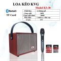 Loa karaoke bluetooth xách tay KVG K5-30 mini du lịch Tặng kèm 1 micro không dây hỗ trợ kết nối Bluetooth, AUX,TF card, quay sách.. 
