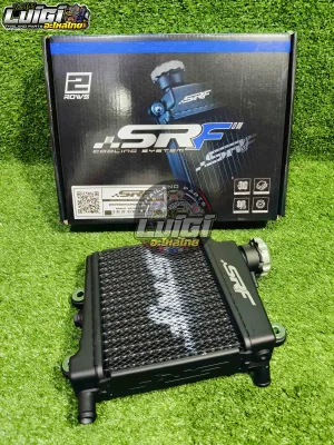 SRF CNC RADIATOR ALLOY 2 ROWS YAMAHA NMAX V2 / AEROX V2 BLACK WORLD WIDE RACING FACTORY