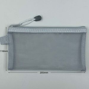 Transparent gauze pen bag Student portable pen bag storage bag simple and cute large capacity exam special stationery bag