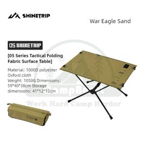 CampBoost SHINETRIP Lightweight Fabric Camping Table Meja Camping Folding Table Camping Meja lipat