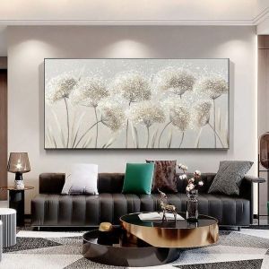 Lukisan Bunga Dandelion Dandelions Atau Blow Ball / Puffball Hiasan Dinding Ruang Tamu Dekorasi Aesthetic Plus Frame FUTURE ART PAINTING