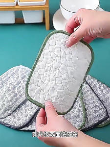 Hiệu quả lau nhà bếp pad chà miếng bọt biển nonscratch hai mặt khăn lau cho các món ăn chảo đồ nấu nướng 10pcs