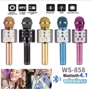 MGall ORIGINAL WS858 Microphone Wireless Karaoke Bluetooth 5.1 Handheld Mic HIFI Speaker