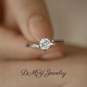 DMY Jewelry Diamond Ring For Women/Moisanite Ring/Moissanite Diamond Ring/Moissanite Jewelry/Woman Jewellery Ring/925 Silver Ring/Silver Ring Women/Moissanite Ring Gra/Moissanite Ring 0.5 Caret/2CT Moissanite Ring  Engagement Ring/Snowflake Design Ring